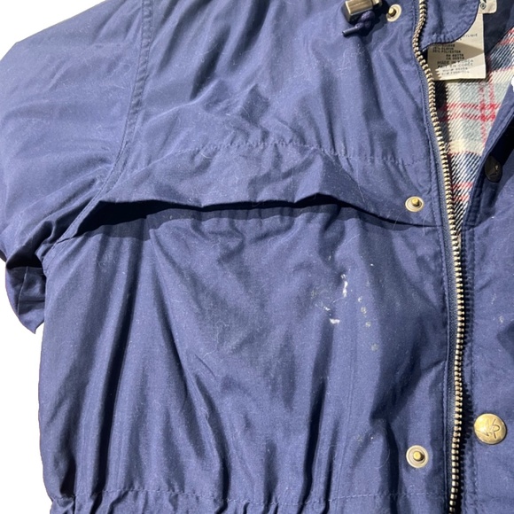Vintage Northern Reflections 3 In 1 Navy Blue Parka Jacket Coat Plaid Lining S - Picture 13 of 15